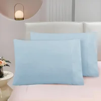 Pack de 2 fundas de almohadas 50 x 70 cm celeste