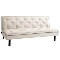 Futón 1 cuerpo 1 plaza y media beige