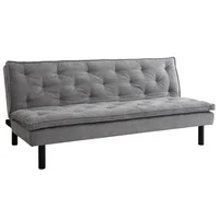 Futón 1 cuerpo 1 plaza y media gris