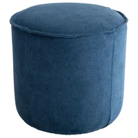 Puff redondo 40 x 40 cm azul