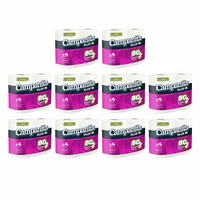 Combo papel higiénico hoja simple Plus 10 packs 4 rollos x 80 mts (40 rollos)