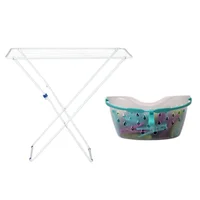 Combo Tender de pie chico + Pack de 40 broches para ropa con contenedor