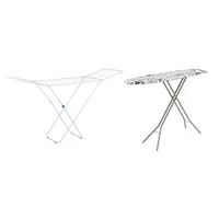 Combo Tender de pie con alas blanco + Tabla de planchar 106 x 30 cm