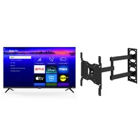 Combo Smart TV 43" FHD Roku + Soporte para TV móvil con inclinación 10" a 43"