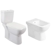 Combo Inodoro largo 2 pzs. Gante dual deposito y asiento + Bidet de apoyo