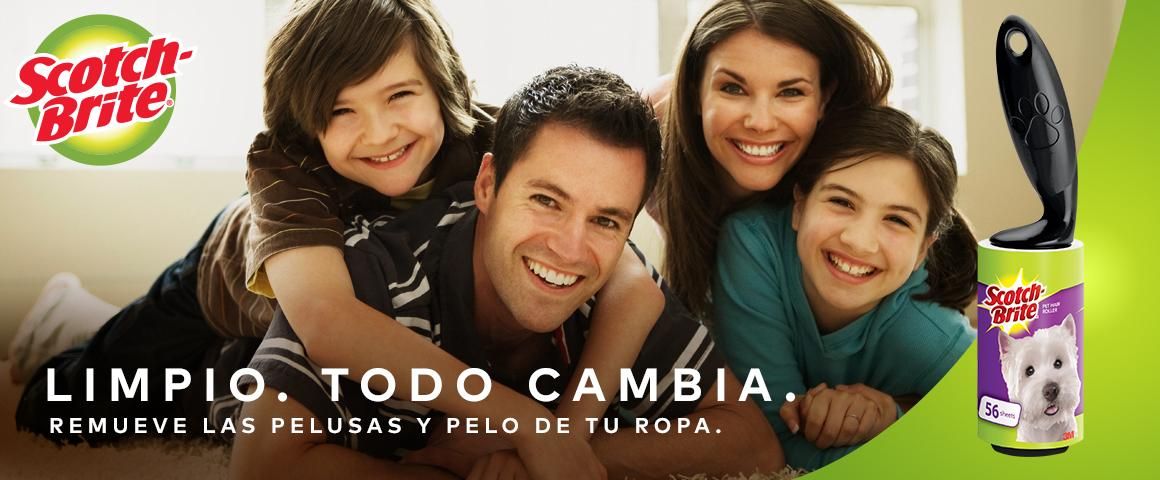 Limpio todo cambia. Remueve las pelusas y pelo de tu ropa. 
