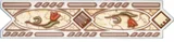 Faixa Decor GLD 2162 com 4 Peças, Marrom, 8.5x33cm