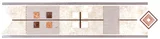 Faixa Decor GLD 2189 com 4 Peças, Bege, 8.5x33cm
