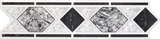 Faixa Decor GLD 2254 com 4 Peças Preto 8,5x33cm