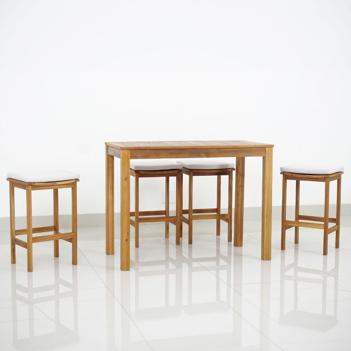 Conjunto De Bar De Madeira, marca Just Home Collection - Foto Principal