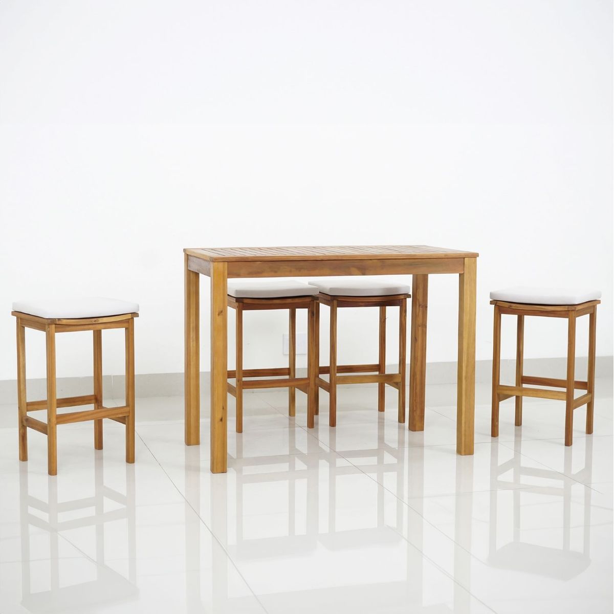 Conjunto De Bar De Madeira, marca Just Home Collection - Foto Principal