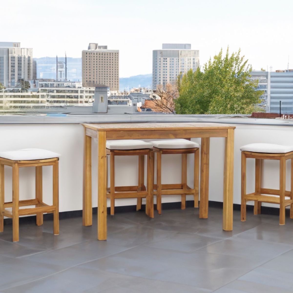 Conjunto De Bar De Madeira, marca Just Home Collection - Foto 2