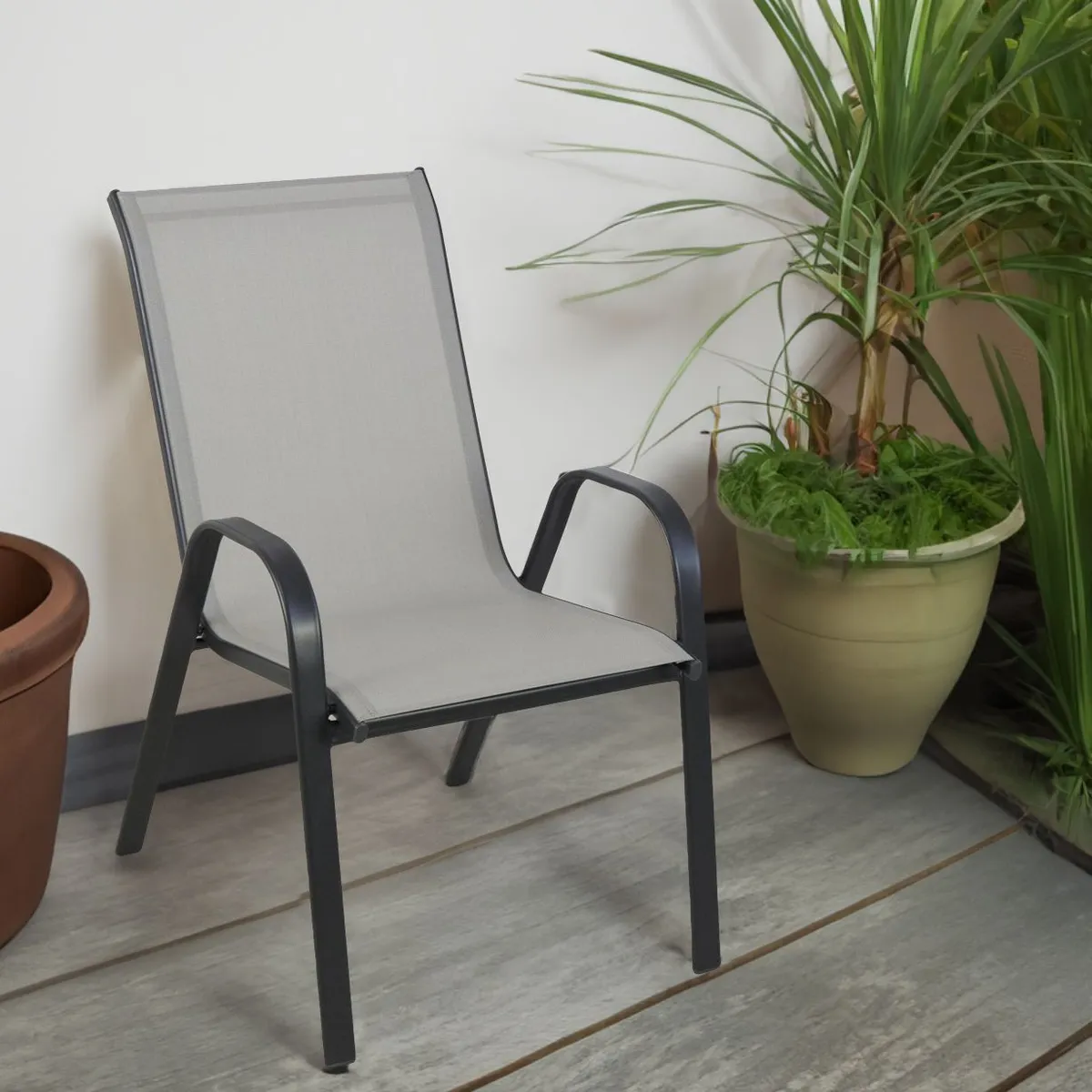 Cadeira Sling Empilhável Cru, marca Just Home Collection - Foto 2