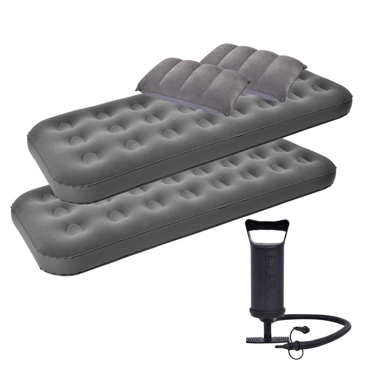 Conjunto com 2 Colchões (individuais) + 2 Sacos de Armazenamento + Bomba de ar Klimber, marca Klimber - Foto 2