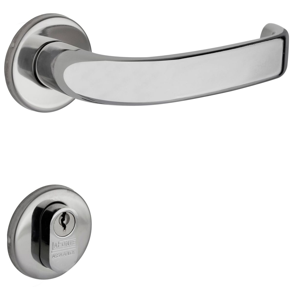 Fechadura 236 Externa 40mm Cromado, marca La Fonte - Foto Principal