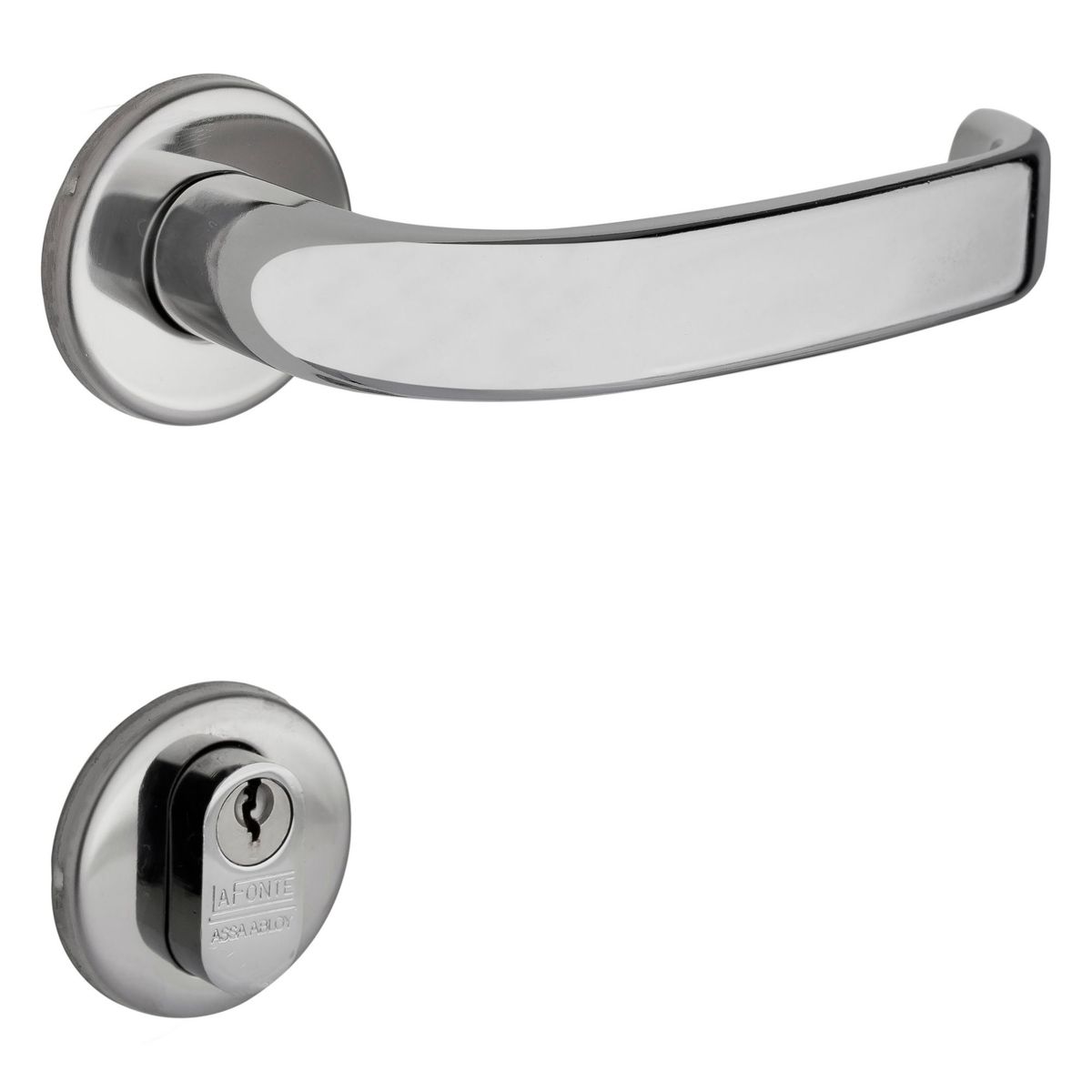 Fechadura 236 Externa 40mm Cromado, marca La Fonte - Foto Principal