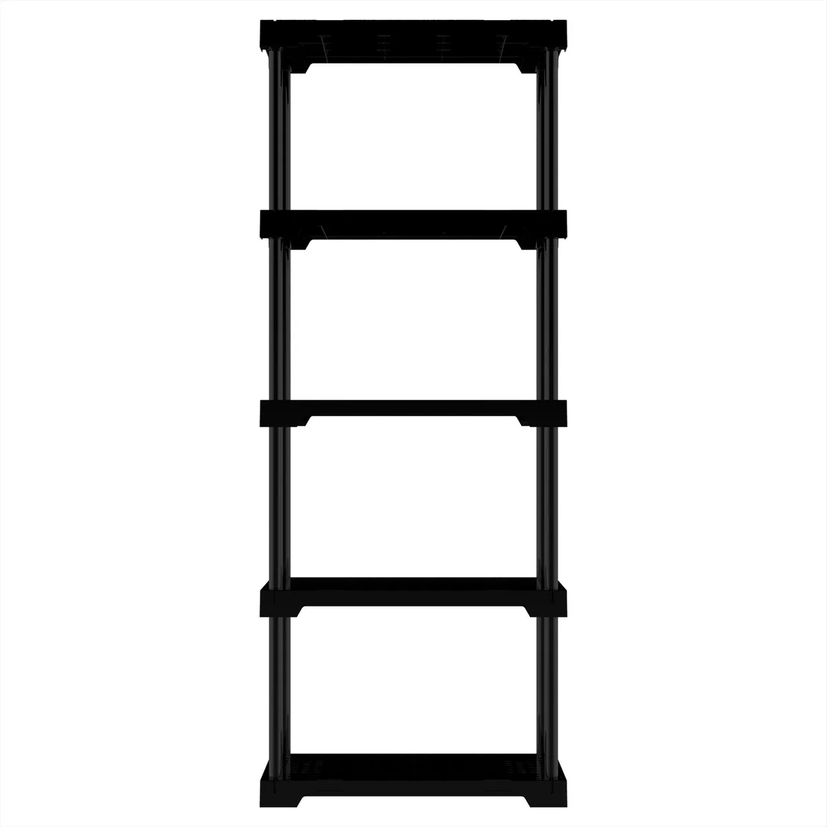 Estante de Plástico com 5 Prateleiras Preta Poly 167x70x35cm 125kg Grifit, marca Organize - Foto 2