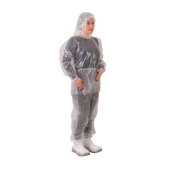 Conjunto de Polietileno Transparente com Elástico Capuz e Bota Prevemax