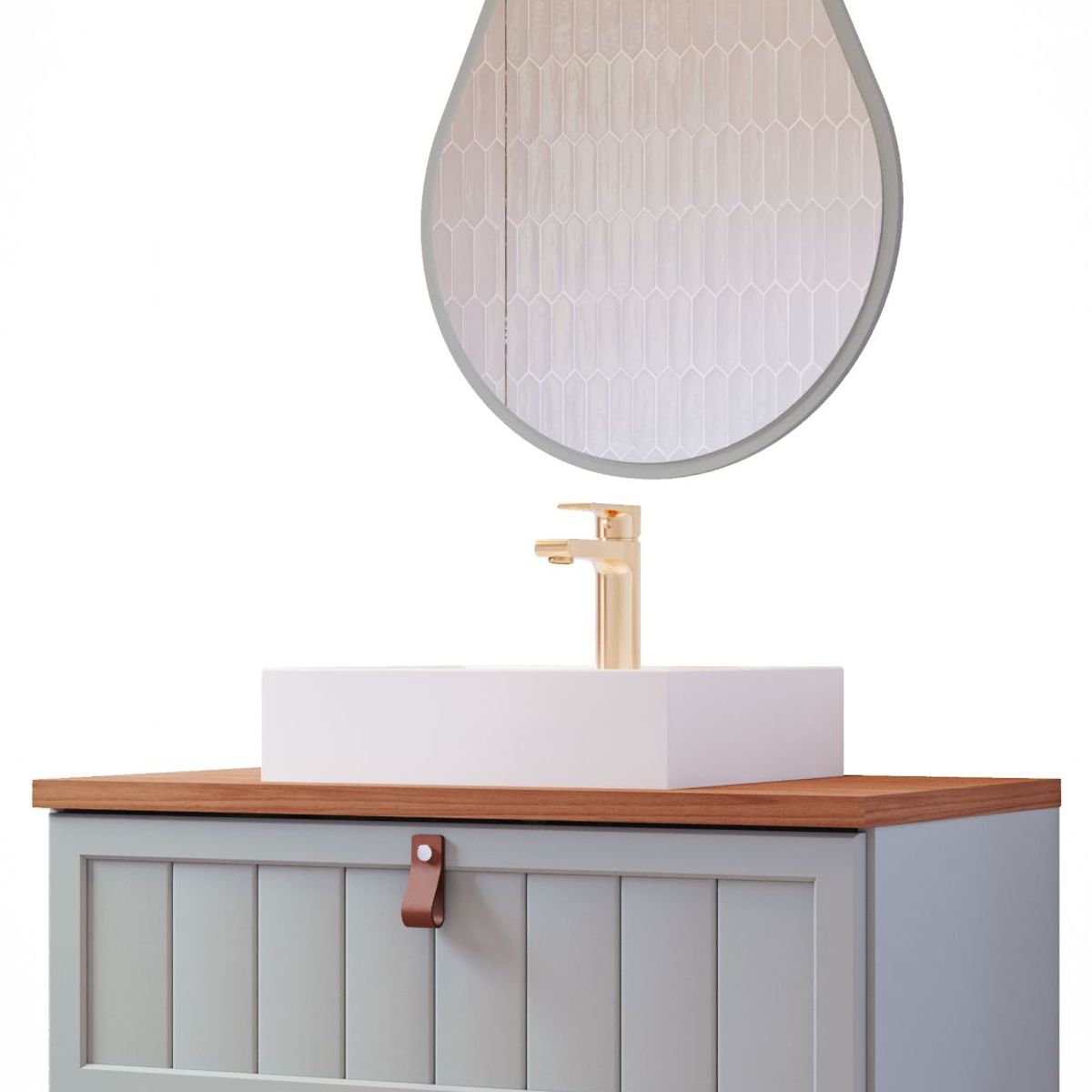 Armário Sense 60 cm Pistache/Freijo Mgm, marca Mgm - Foto 2