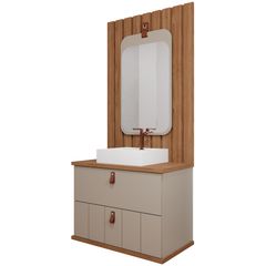 Gabinete para Banheiro Milano 60cm Freijó/cappuccino Mgm