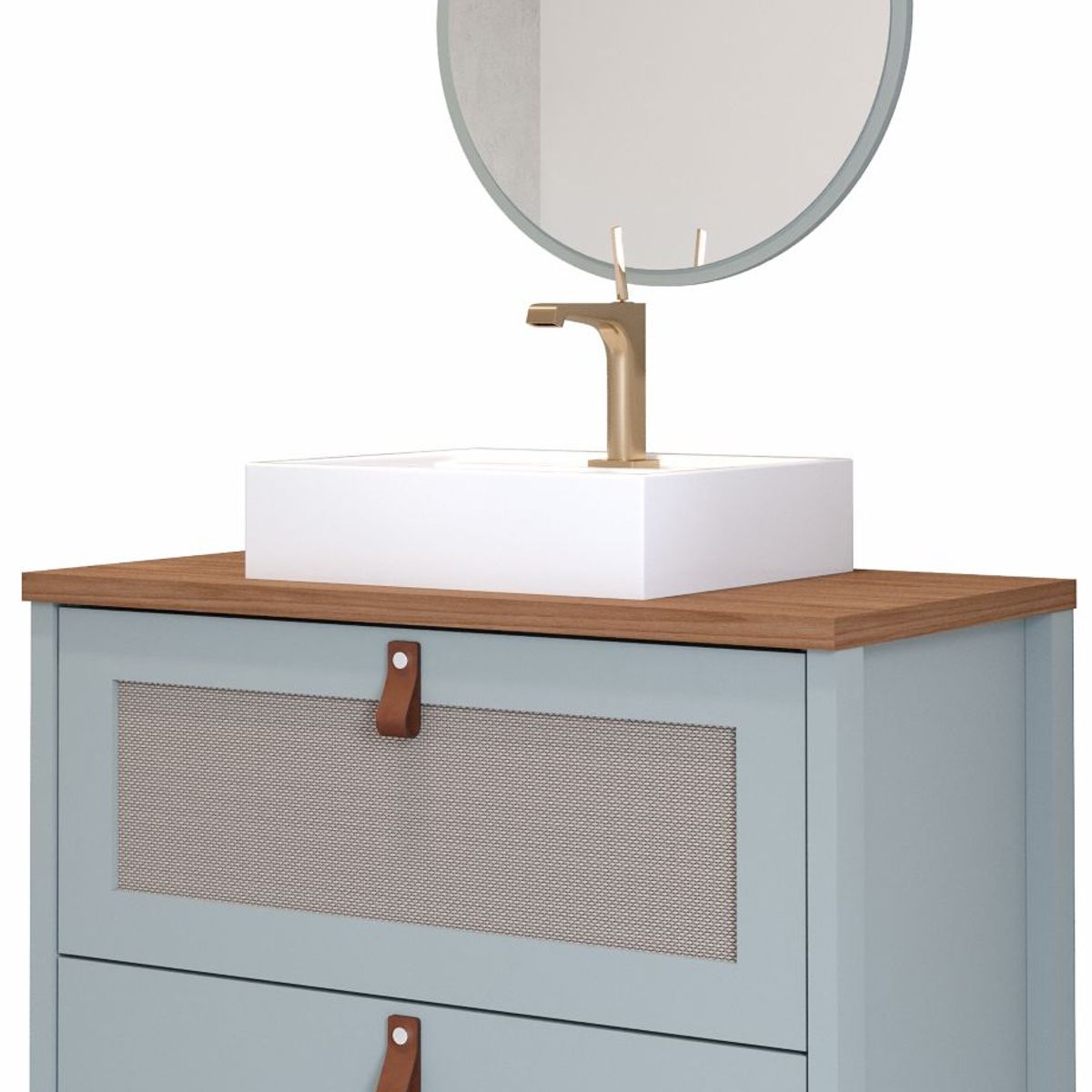 Gabinete para Banheiro Veneto 60cm Freijó/pistache Mgm, marca Mgm - Foto Principal