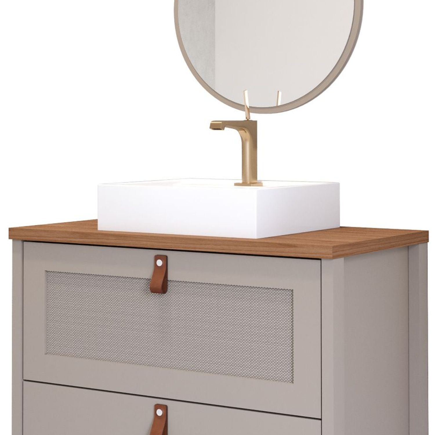 Gabinete para Banheiro Veneto 60cm Freijó/cappuccino Mgm | Sodimac