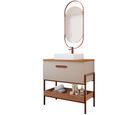 Gabinete para Banheiro Portinari 80cm Freijó/cappuccino Mgm