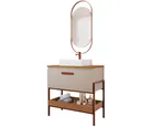 Gabinete para Banheiro Portinari 60cm Freijó/cappuccino Mgm