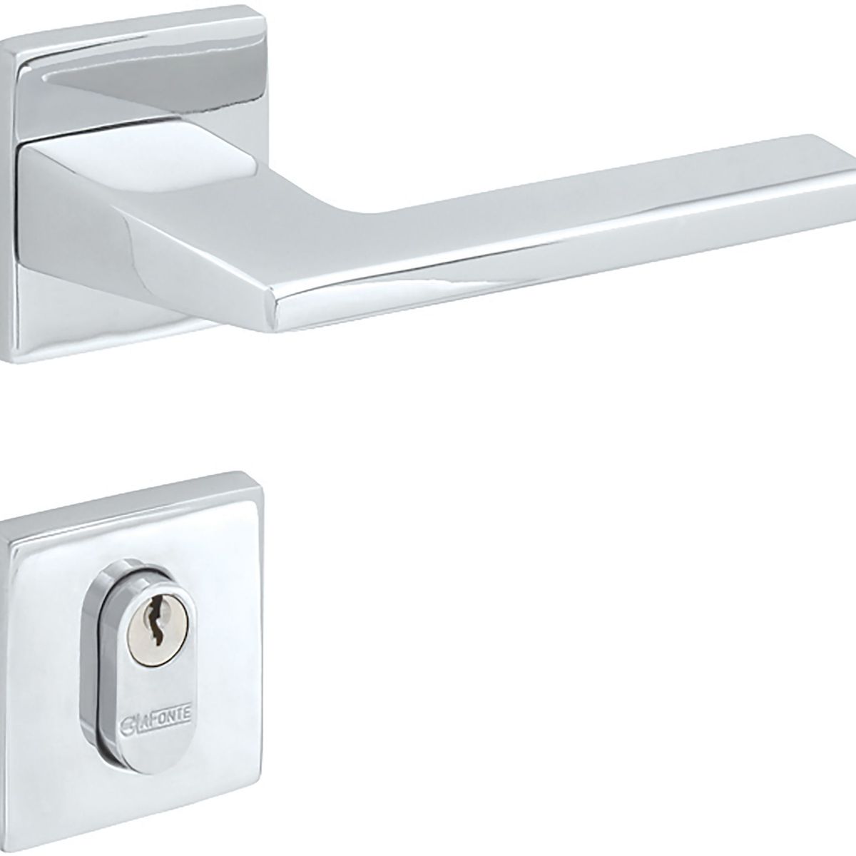 Fechadura 452 Externa 55mm Cromado, marca La Fonte - Foto Principal