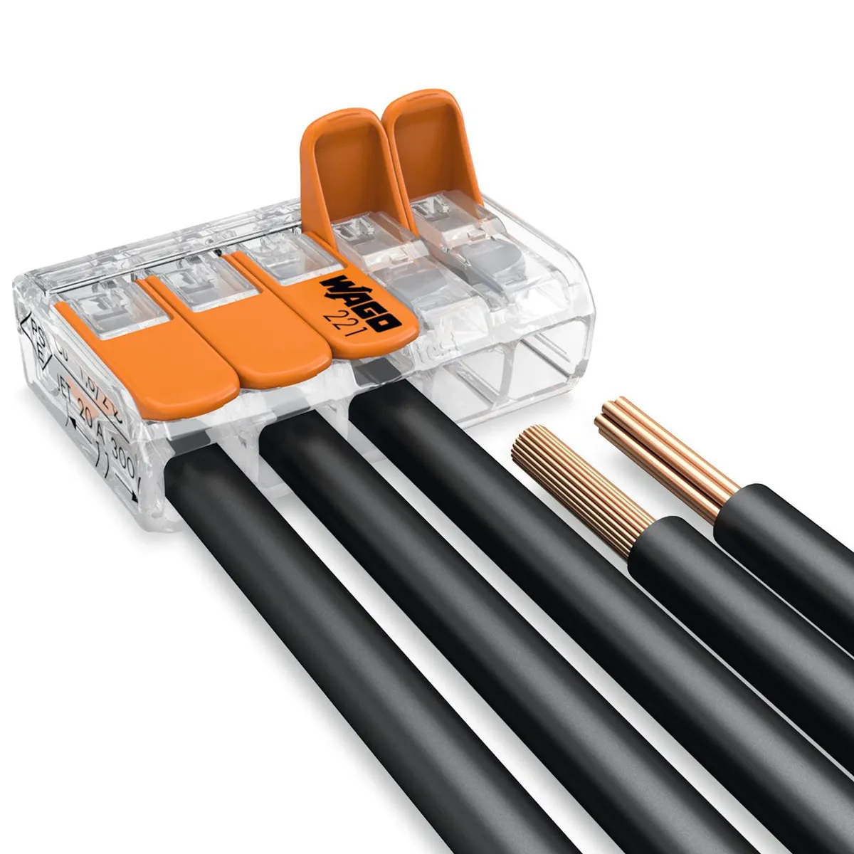Conector de Emenda 5 Polos 4 Unidades Wago, marca Wago - Foto Principal