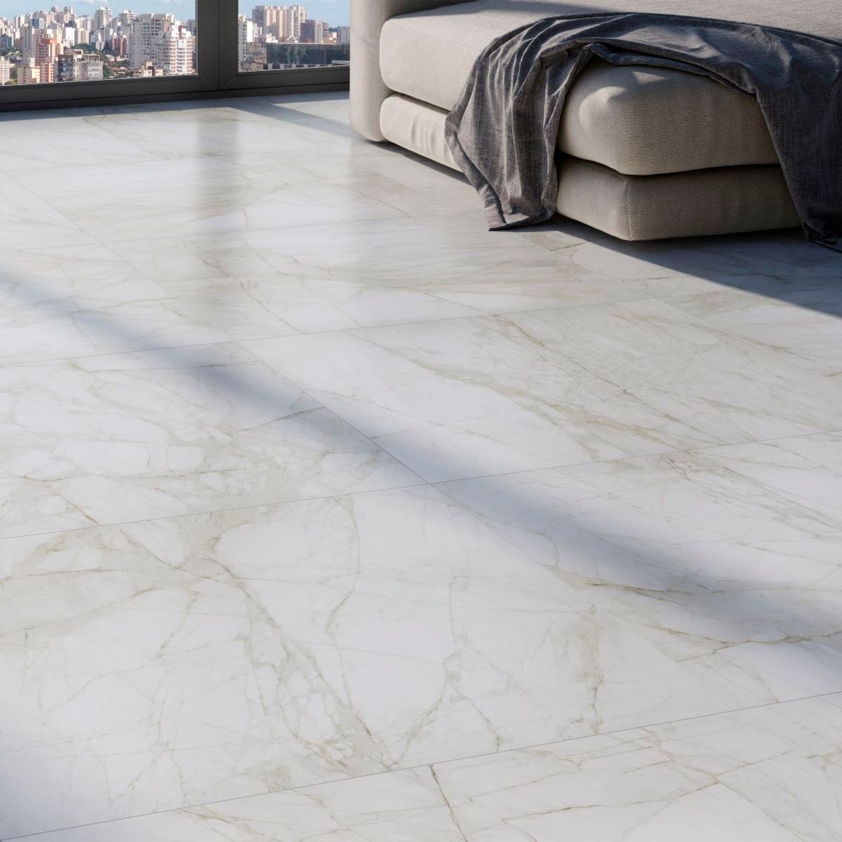 Porcelanato Marmo Real Acetinado Retificado 89,5x89,5cm Caixa 2,4m² 7mm Incepa, marca Incepa - Foto Principal