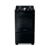 Fogão Brastemp 4 Bocas Preto Com Mesa De Vidro E Grades Duplas De Ferro Fundido  - Bfo4Vae