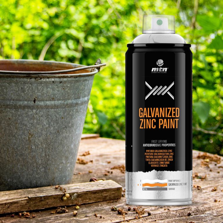 Tinta Spray Mtn Pro Galvanizado em Frio (Zinc Mate 98%) 400ml