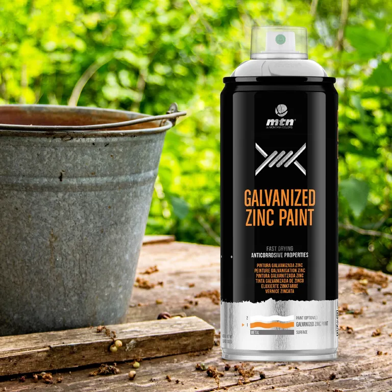 Tinta Spray Mtn Pro Galvanizado em Frio (Zinc Mate 98%) 400ml