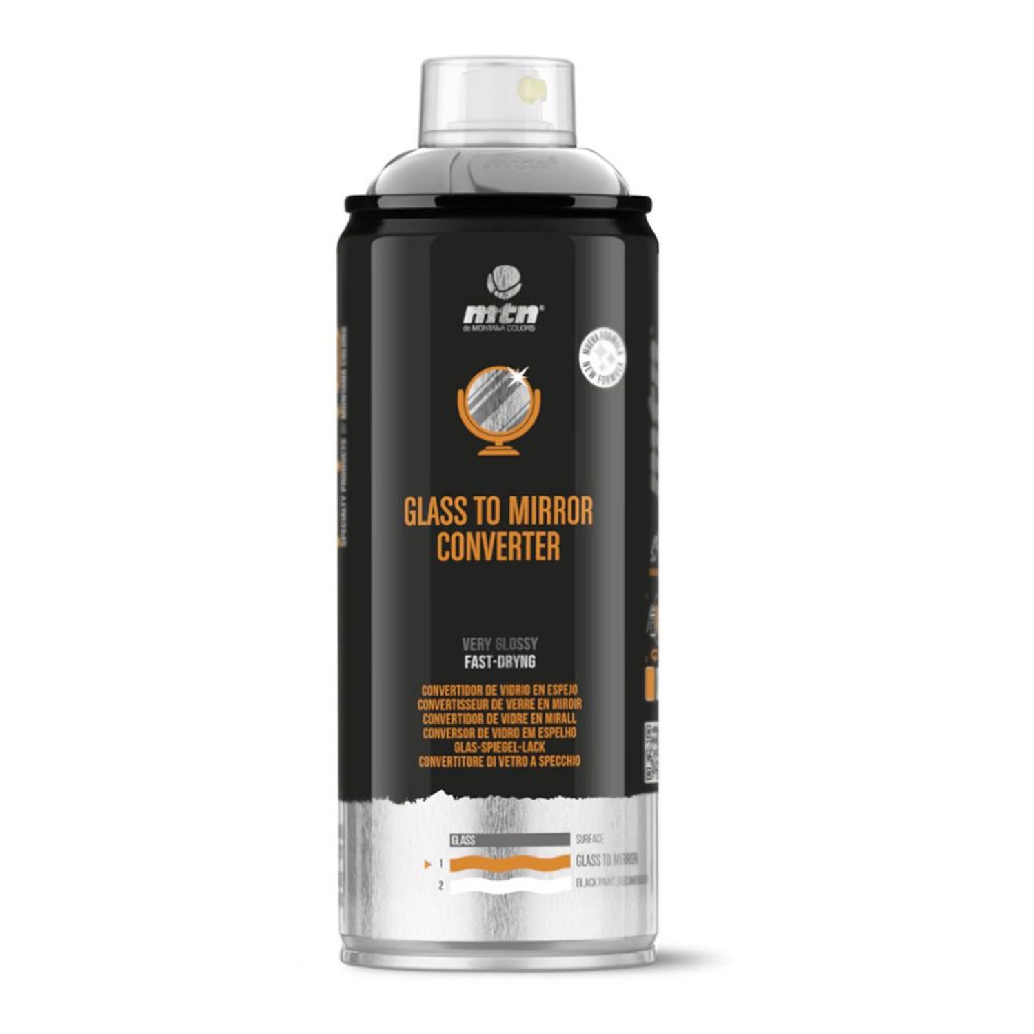 Tinta Spray Mtn Pro Convertidor de Vidro a Espelho 400ml Montana