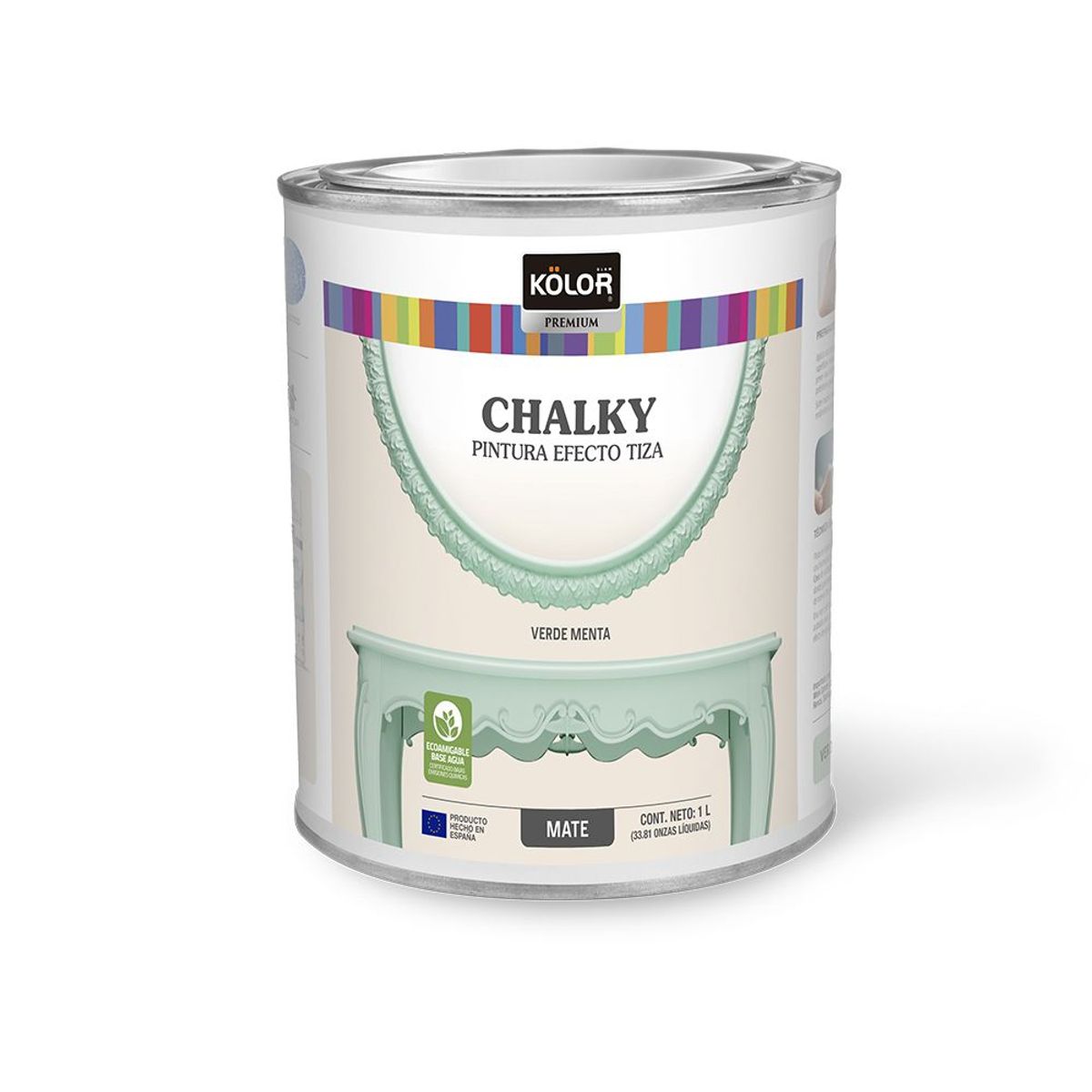 Kolor Chalky Brush Verde Menta Mate 1L Sodimac, marca Sodimac - Foto Principal