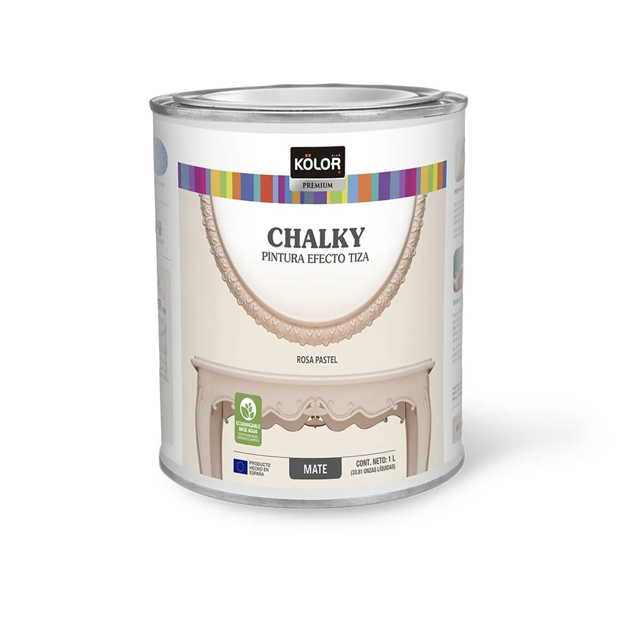 Kolor Chalky Brush Rosa Pastel Mate 1L Sodimac, marca Sodimac - Foto Principal