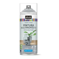 Kolor Pintura Esmalte Cinza Prata Brilhante 400ml Sodimac