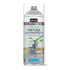 Kolor Pintura Esmalte Cinza Prata Brilhante 400ml Sodimac