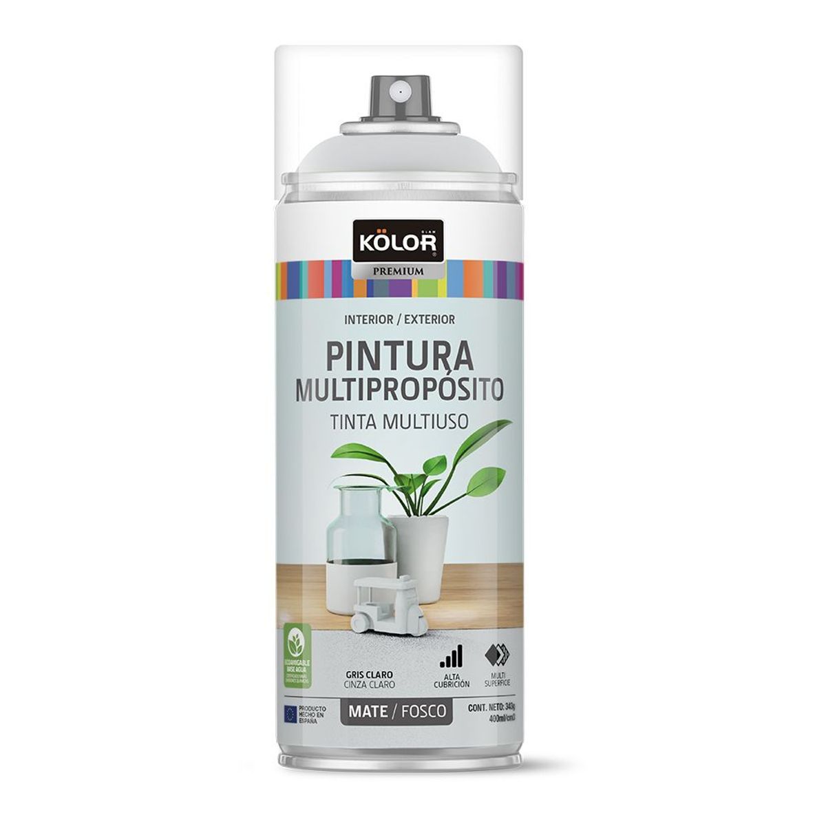 Kolor Pintura Esmalte Cinza Claro Mate 400ml Sodimac, marca Sodimac - Foto Principal