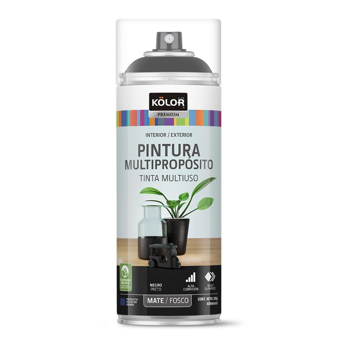 Kolor Pintura Esmalte Preto Mate 400ml Sodimac, marca Sodimac - Foto Principal