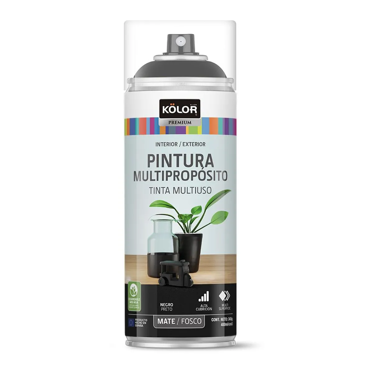 Kolor Pintura Esmalte Preto Mate 400ml Sodimac, marca Sodimac - Foto Principal