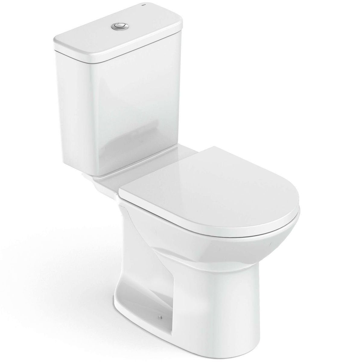 Kit Vaso Sanitário com Caixa Acoplada e Assento Branco Duplo Acionamento 3/6L Saída Vertical Round Roca, marca Roca - Foto Principal