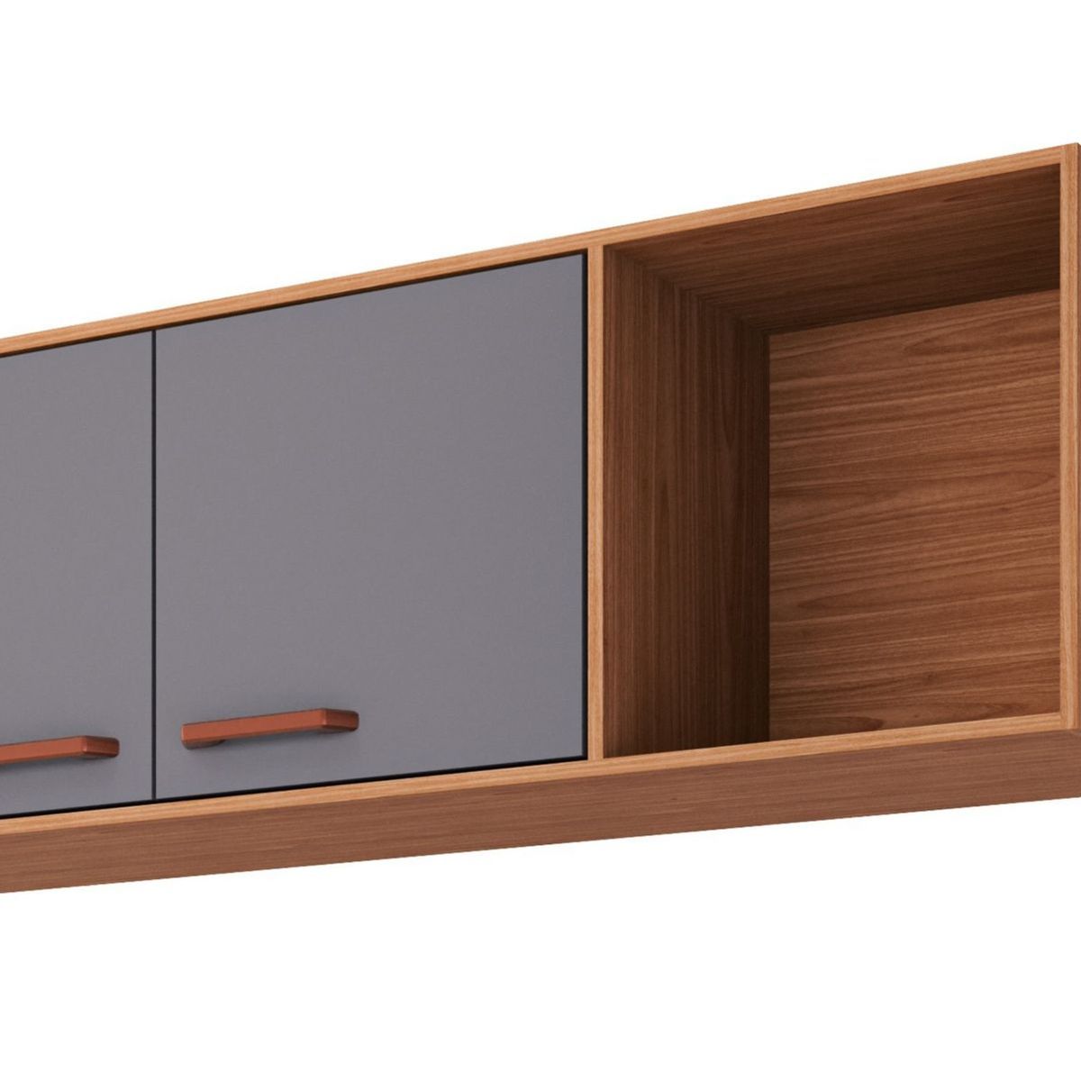 Armário Para Cozinha Aereo Slim 114cm Freijo/Titanium Mgm, marca Mgm - Foto Principal
