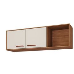 Armário Para Cozinha Aereo Slim 114cm Freijo/Offwhite Mgm