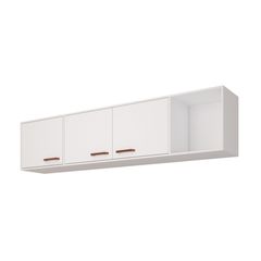 Armário Para Cozinha Aereo Slim 174cm Branco Mgm