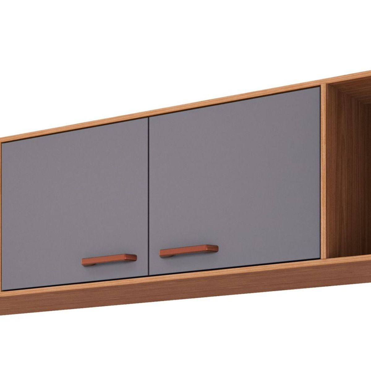 Armário Para Cozinha Aereo Slim 174cm Freijo/Titanium Mgm, marca Mgm - Foto Principal