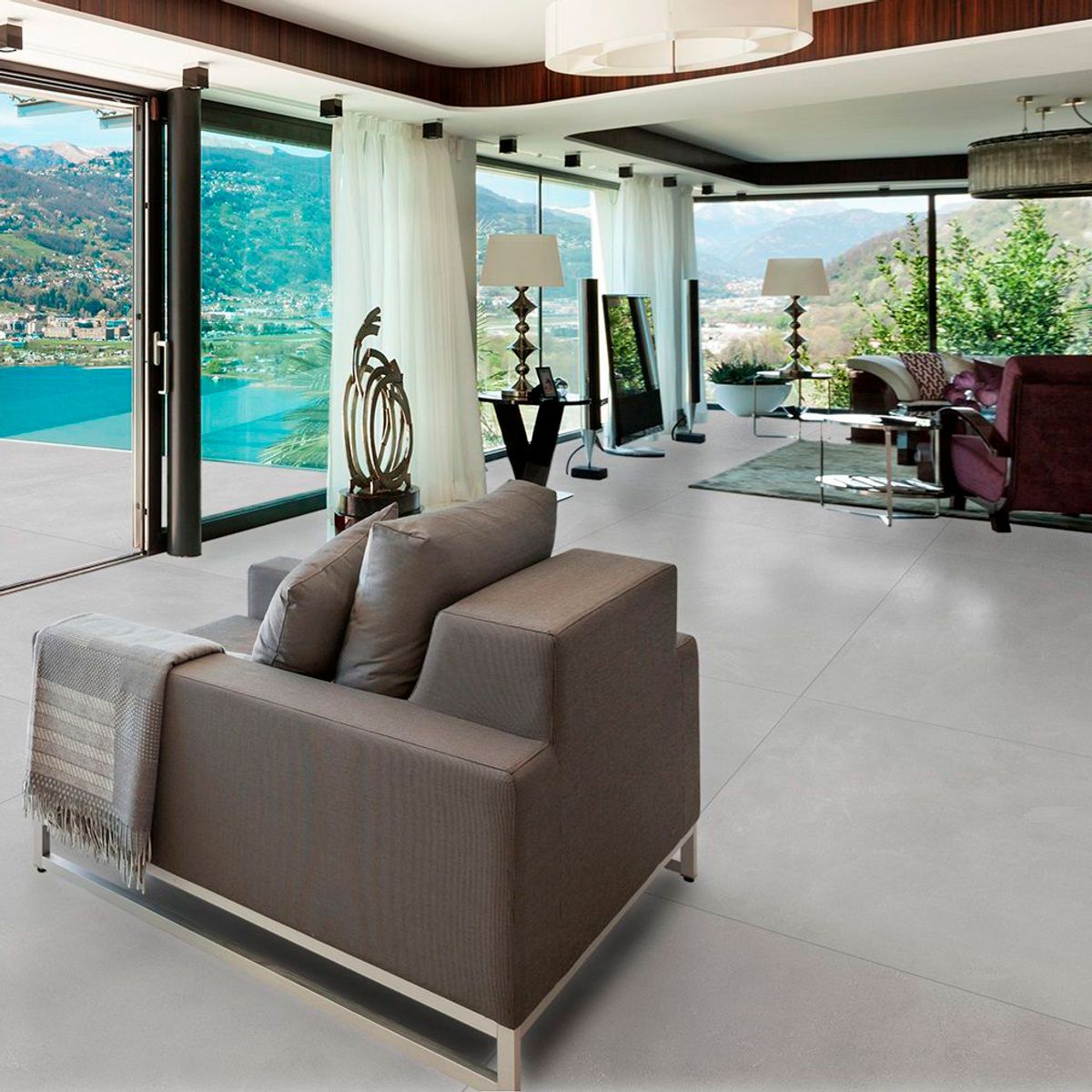 Porcelanato Acetinado Barcelona Plata 84X84 Cx 2.80 Delta Cerâmica, marca Delta Cerâmica - Foto Principal