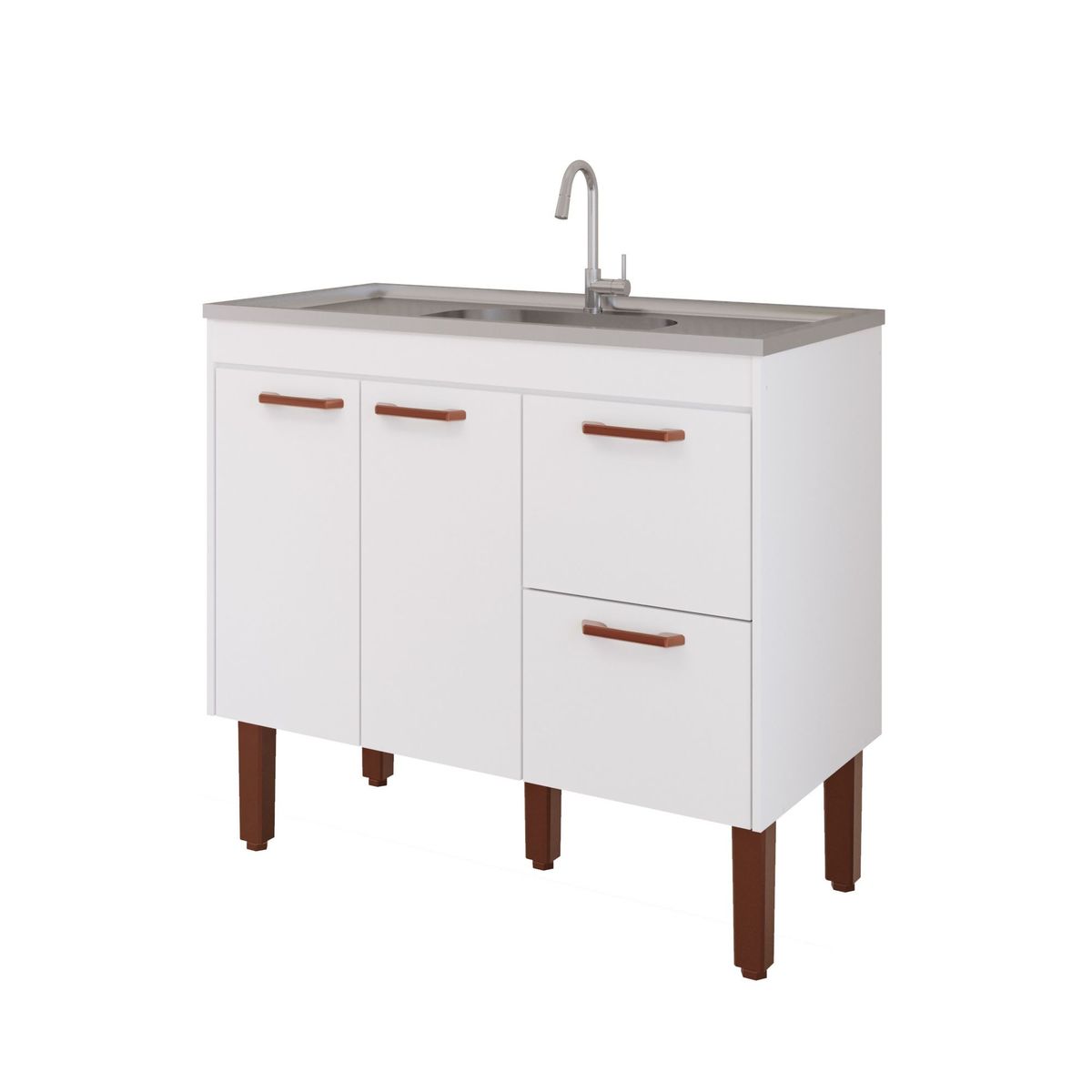 Gabinete para Cozinha Slim 94cm Branco Mgm, marca Mgm - Foto Principal