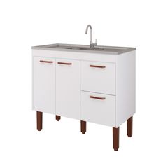 Gabinete para Cozinha Slim 94cm Branco Mgm